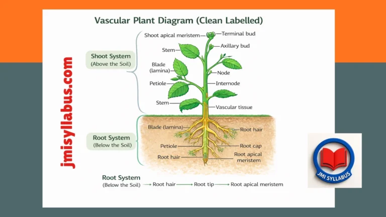 Vascular Plant Diagram showing shoot system and root system